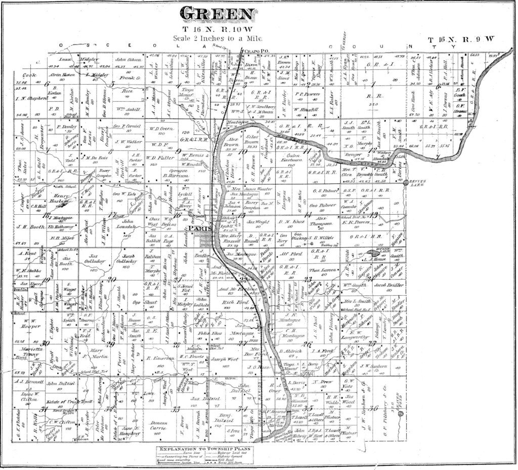 1879 Mecosta County Michigan Atlas