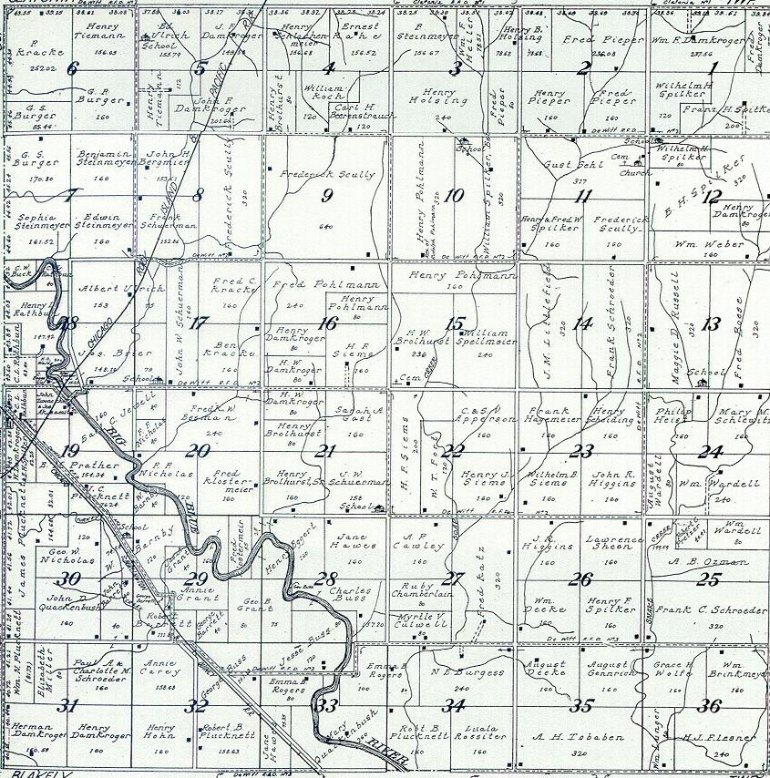 1922 Gage Co NE Atlas Plat Map