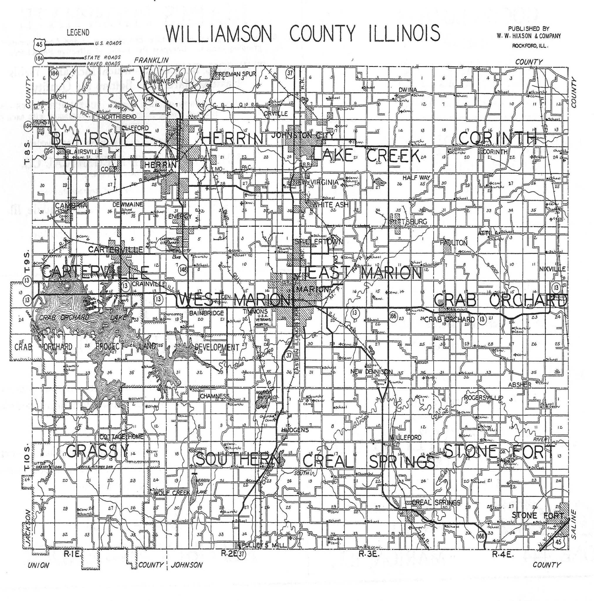 1940 Williamson County Plat Maps Marion Illinois History Preservation 0812