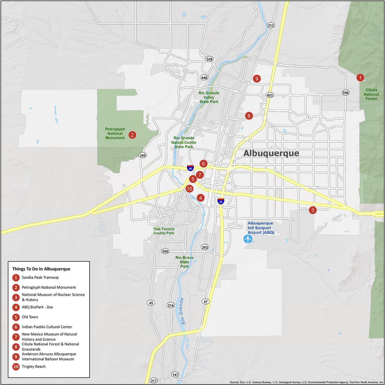 Albuquerque Map New Mexico Gis Geography 1 