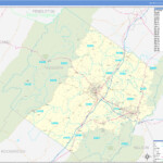 Augusta County VA Zip Code Wall Map Basic Style By MarketMAPS MapSales