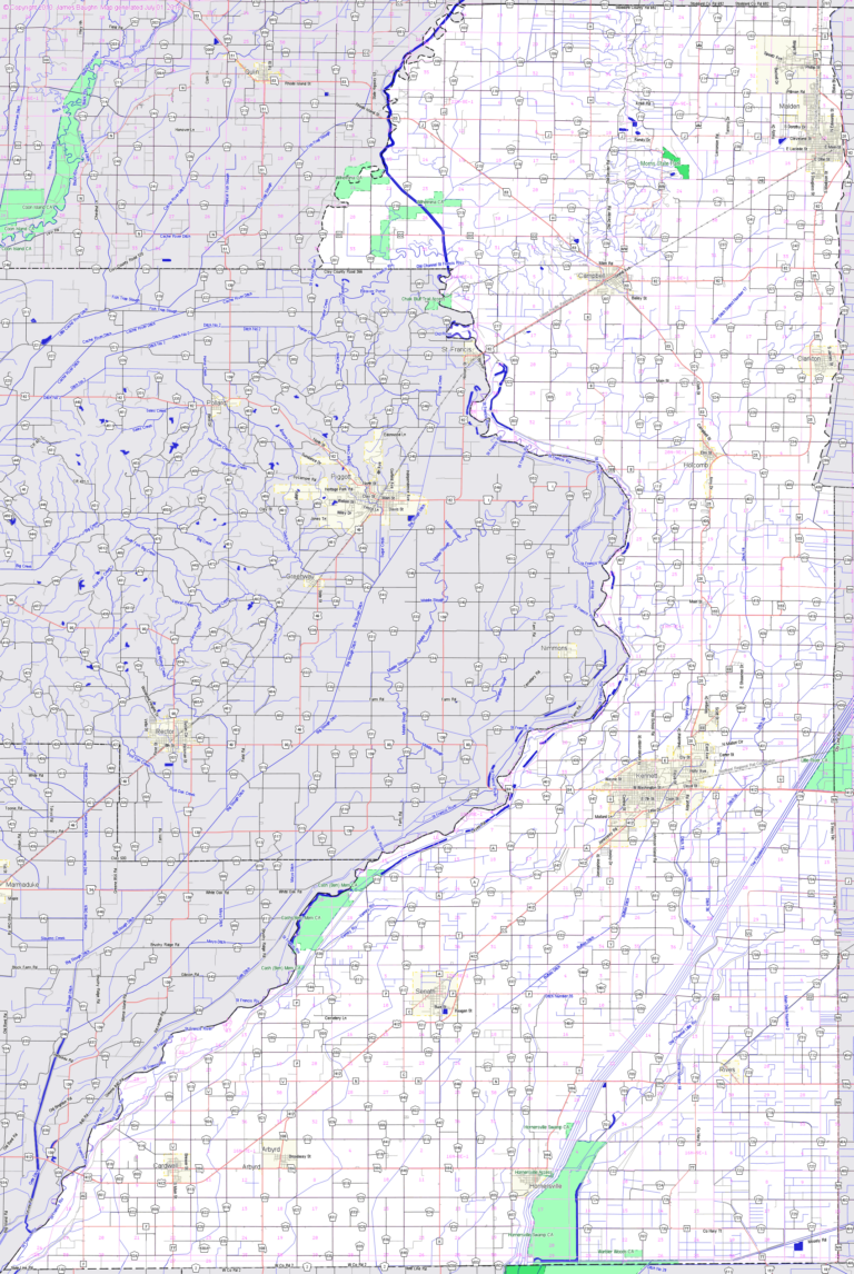 Clay County Boundary Map - CountiesMap.com