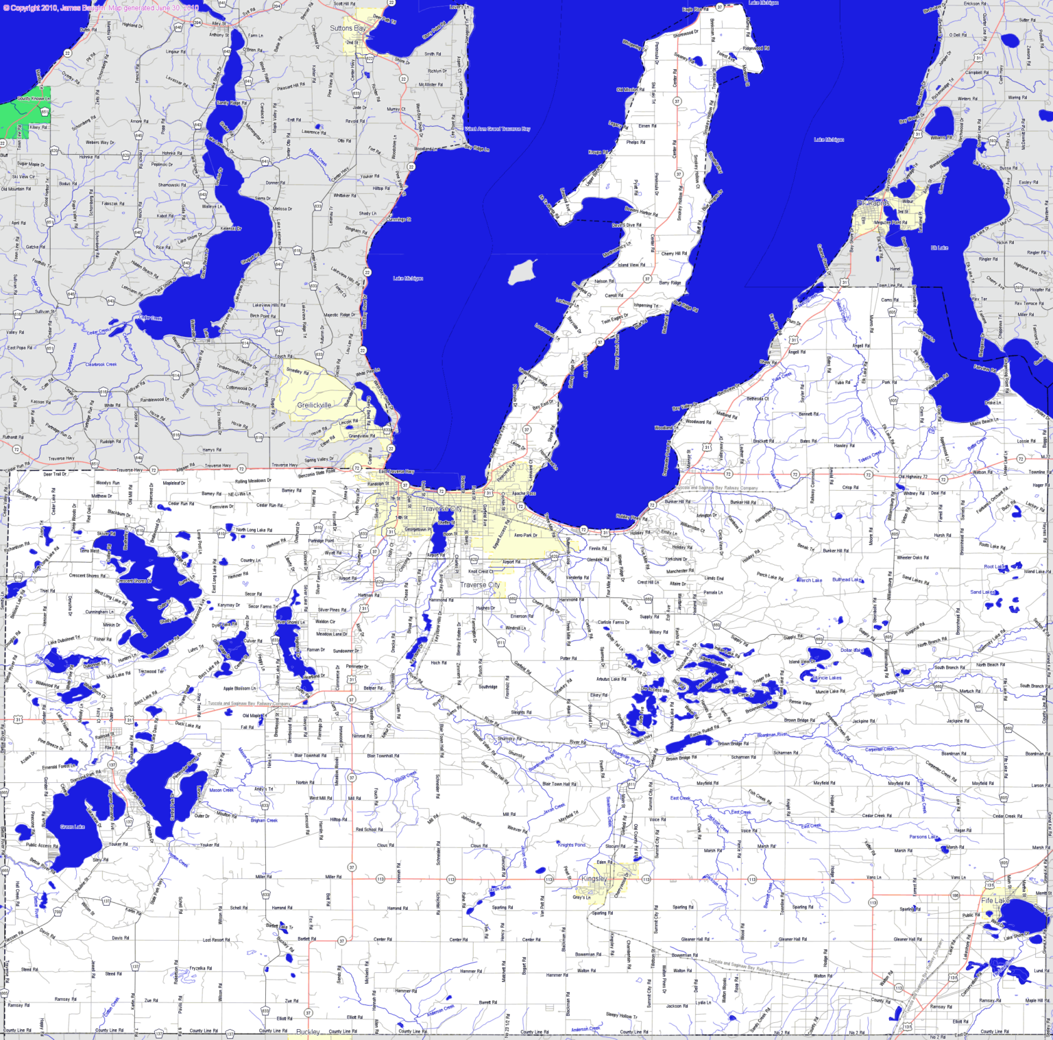 Bridgehunter Grand Traverse County Michigan - CountiesMap.com