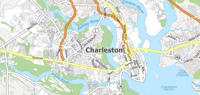 Charleston Map Collection South Carolina GIS Geography