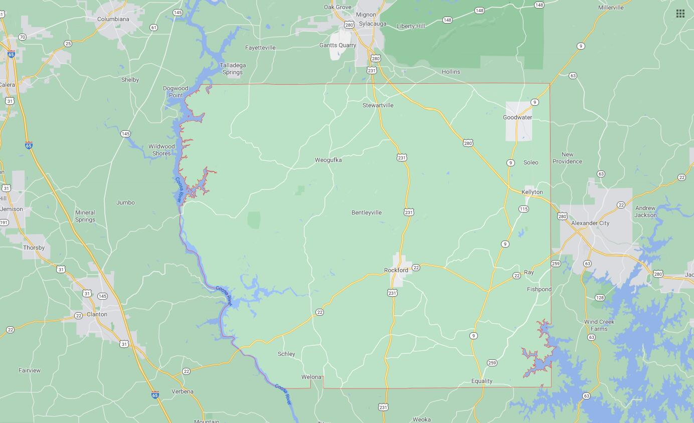 Cities And Towns In Coosa County Alabama Countryaah