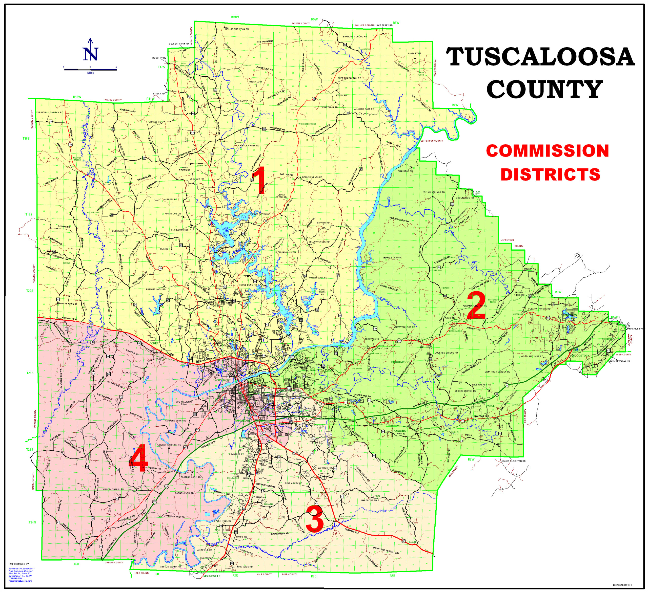 County Commission District Maps Tuscaloosa County Alabama