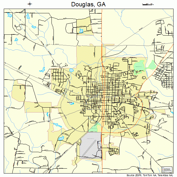 Douglas Georgia Street Map 1323872