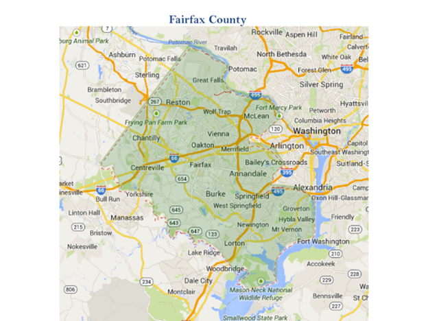 Fairfax County Map With Cities