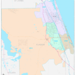 Flagler County FL Wall Map Color Cast Style By MarketMAPS MapSales