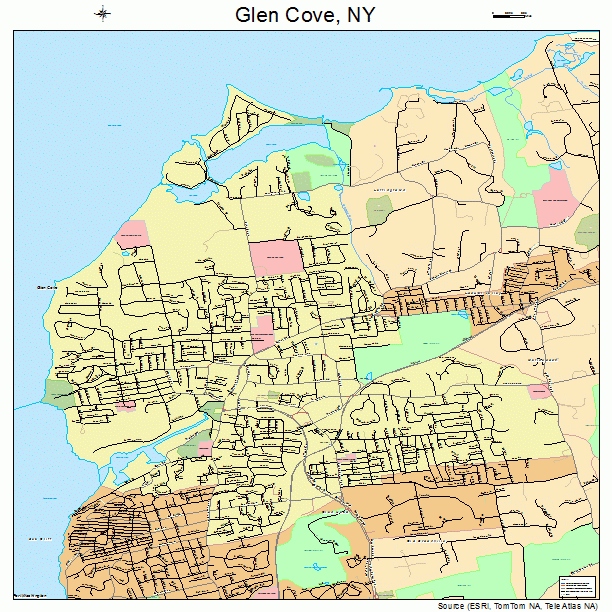 Glen Cove New York Street Map 3629113