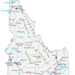 Idaho State Map Places And Landmarks GIS Geography