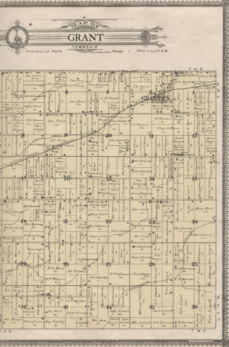 Index For Grant Township Plat Maps - CountiesMap.com