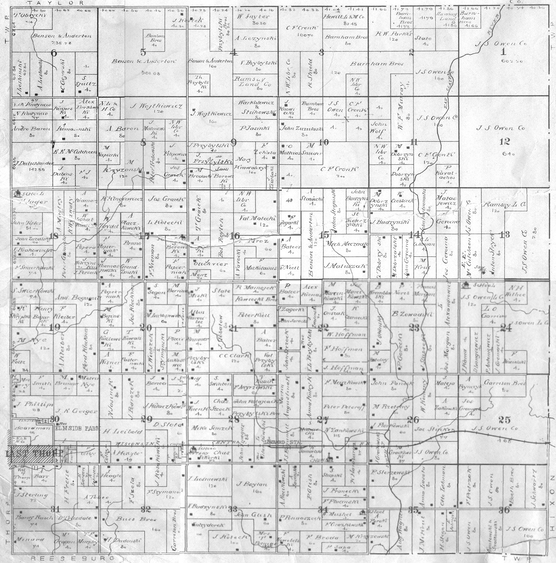 Index Of Clark County Wisconsin Maps Gazetteers