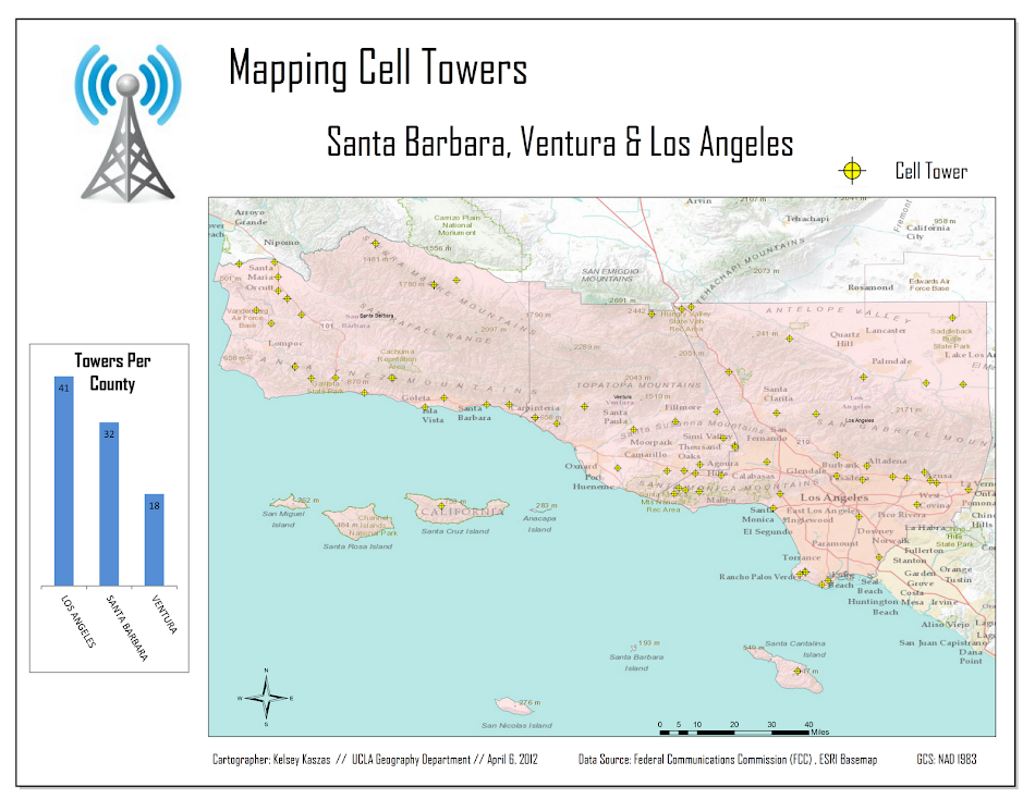 Kelsey Kaszas Geographic Information Systems GIS Cell Tower Analysis