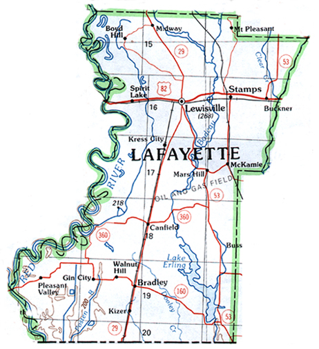 Lafayette County Map 