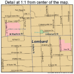 Lombard Illinois Street Map 1744407