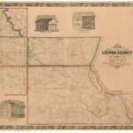 Louisa County Iowa 1858 Old Map Reprint Wall Maps Louisa Map