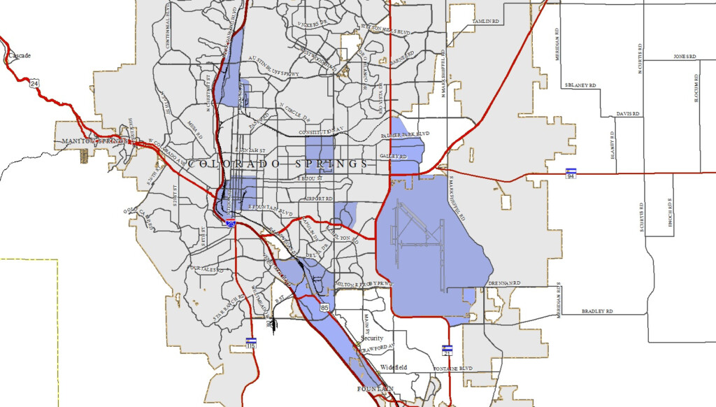 Map Of Approved Opportunity Zones Within El Paso County El Paso 