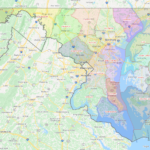 Maryland County Map Shown On Google Maps