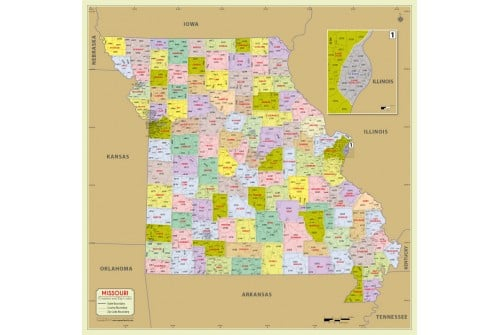 Missouri Zip Code Map Pdf 6836