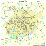 Monroe Georgia Street Map 1352192