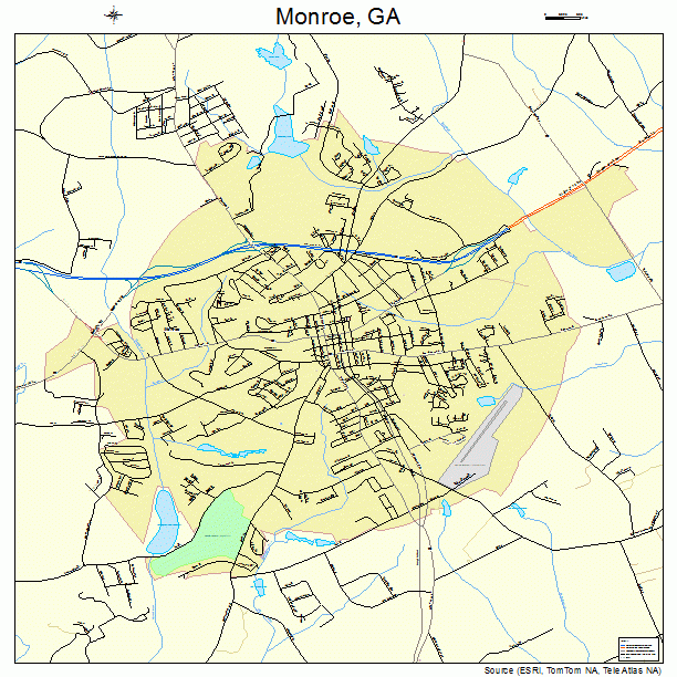 Monroe Georgia Street Map 1352192