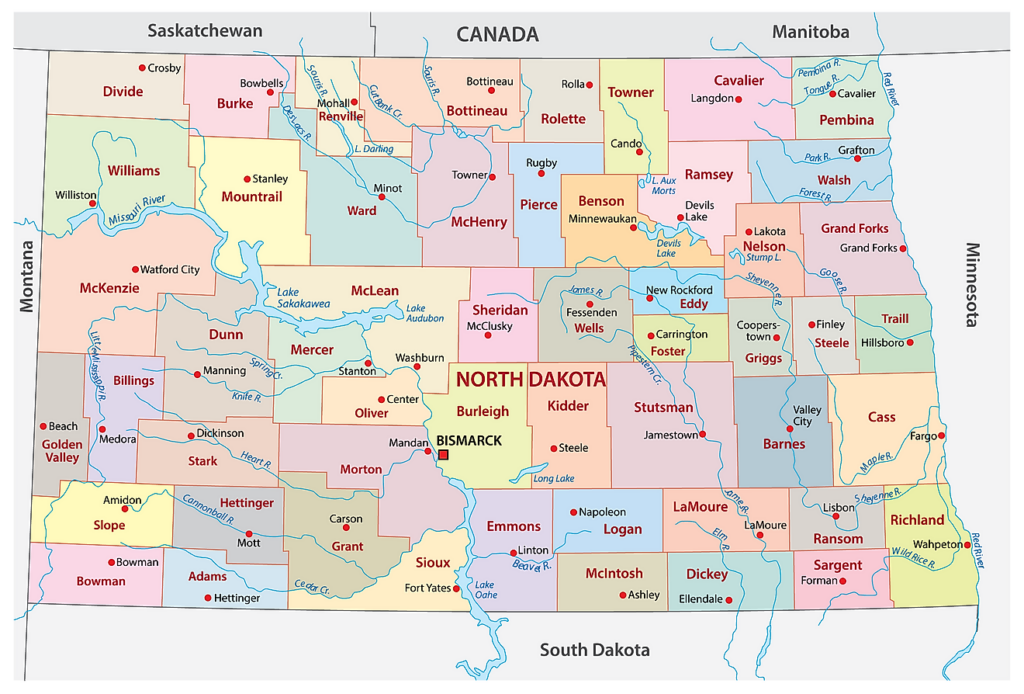 North Dakota Maps Facts World Atlas