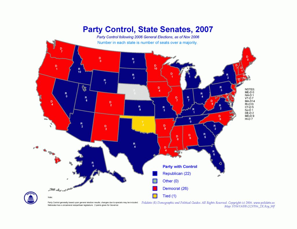 POLIDATA REG ELECTION MAPS GOVERNOR LEGISLATURE 2006