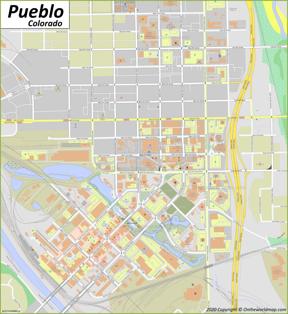 Pueblo Map Colorado U S Maps Of Pueblo