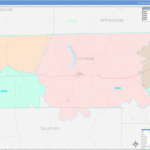 Putnam County MO Wall Map Color Cast Style By MarketMAPS MapSales