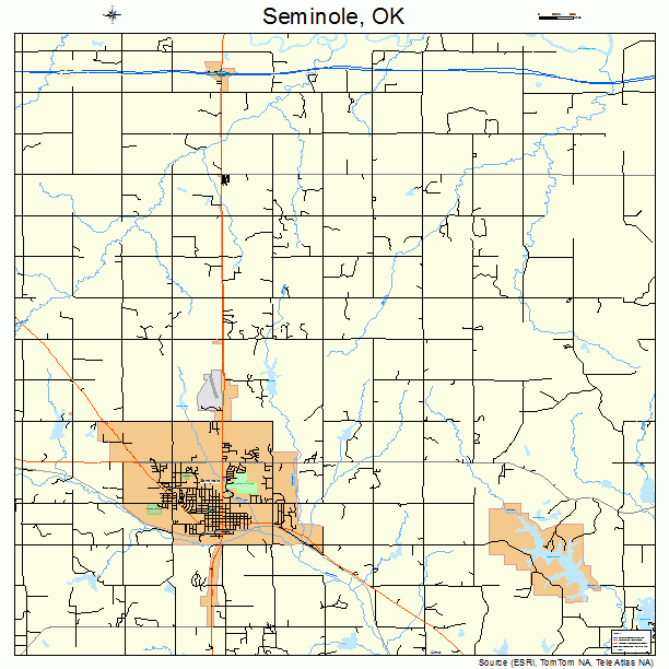 Seminole Oklahoma Street Map 4066350