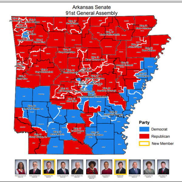 Senate District Maps 91st General Assembly 2017 Arkansas GIS Office