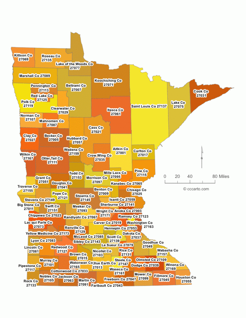 State Of Minnesota County FIPS Codes CCCarto