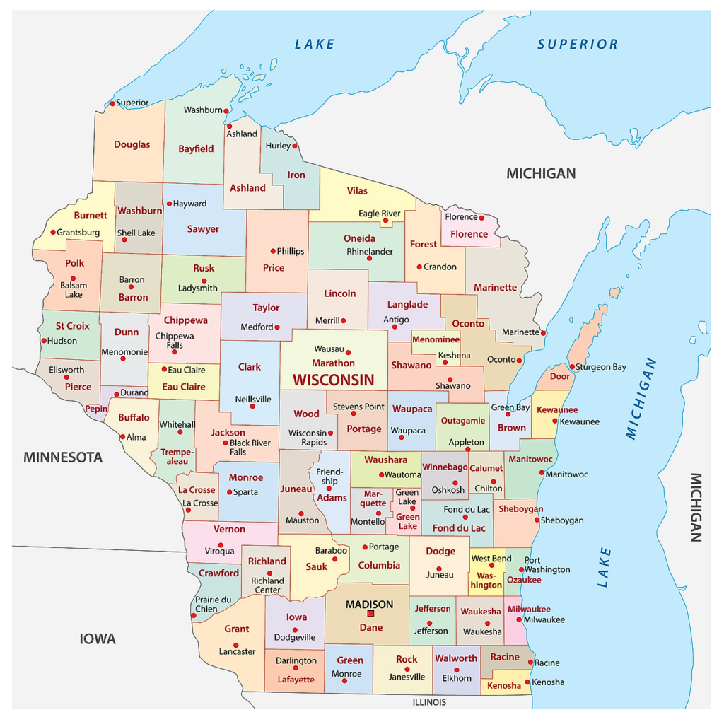 Wisconsin Maps Facts World Atlas